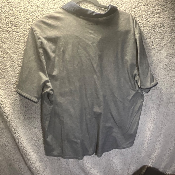 Travis Mathew Gray with blue collar polo golf shirt.  Size XXL - Picture 6 of 8